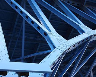 Powder Coated Bridge Steel Supports