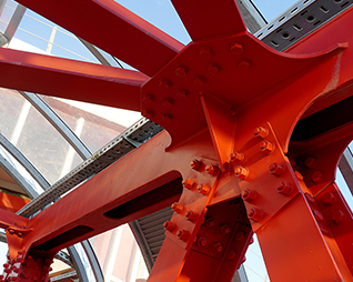 Powder Coated Structural Steel Connection Support Structures